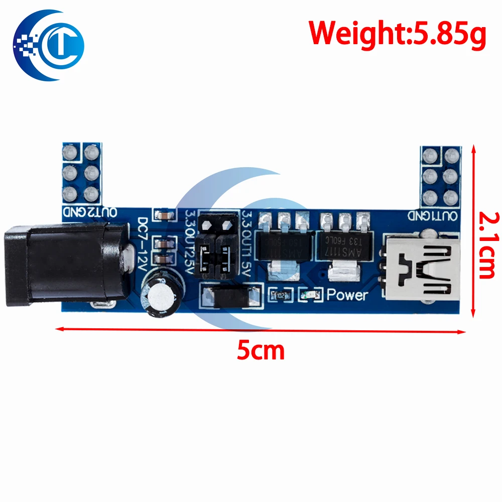 1 قطعة وحدة إمداد الطاقة اللوح MB102! اللوح الأبيض وحدة الطاقة المخصصة 2-way 3.3 فولت 5 فولت MB-102 لوح خبز بدون لحام