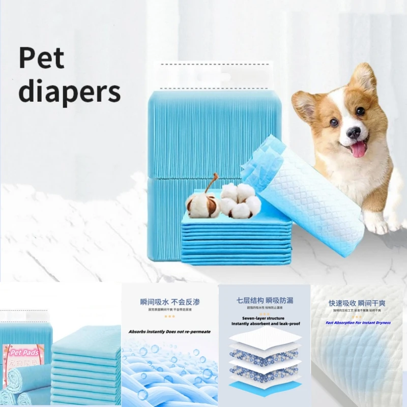 

10 Pcs Pet Diaper Pads Dog & Cat Disposable Pee Pads Dog Poop Bags Strong Absorbent Dog & Cat Disposable Diapers Pet Supplies