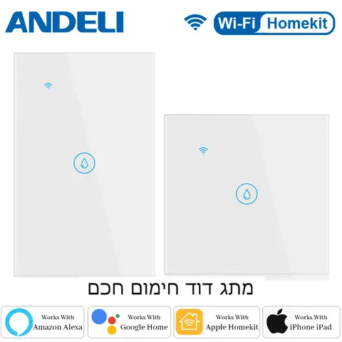 애플 홈킷 스마트 온수기 스위치, EU, US 와이파이 터치 센서, 보일러 스위치, 벽 스마트 홈 시리 음성 제어, 4000W, 20A