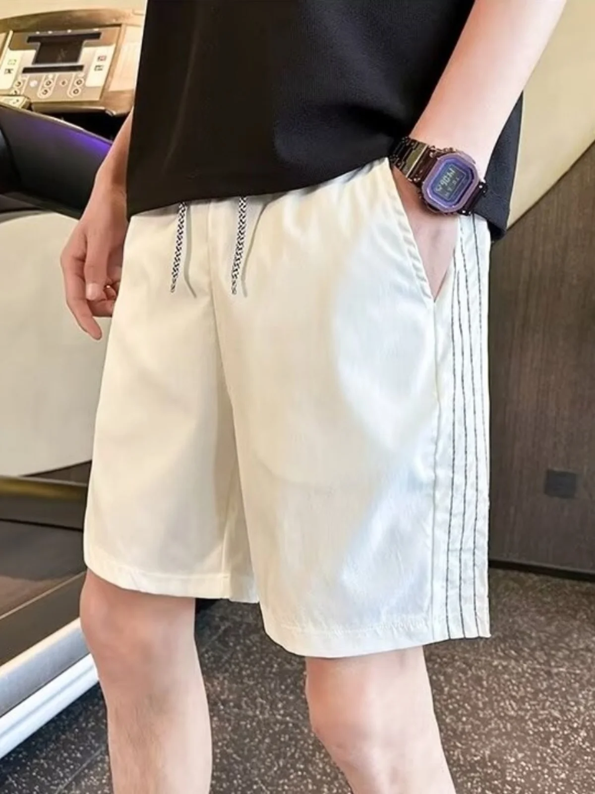 

Мужские спортивные шорты-боксеры средней длины High-End Qui-Dry, тонкие, летние, 2025 года, новинка, большие размеры