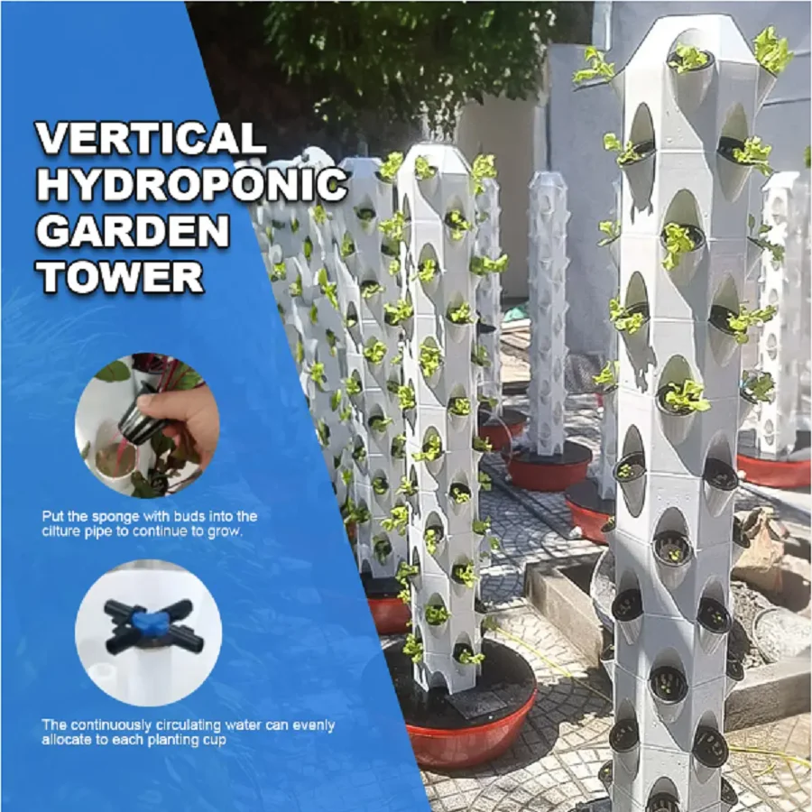 Strona główna Hydroponika Farma Ogród Aeroponic Tower Systems Kryty płatki kwiatów System uprawy hydroponiki