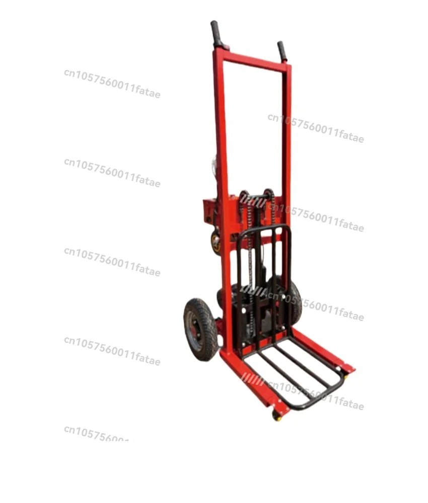 

Portable Liftable Full-electric Tiger Truck，Small Forklift Warehouse Logistics Stacking Riding Trolley Can Bear 300KG