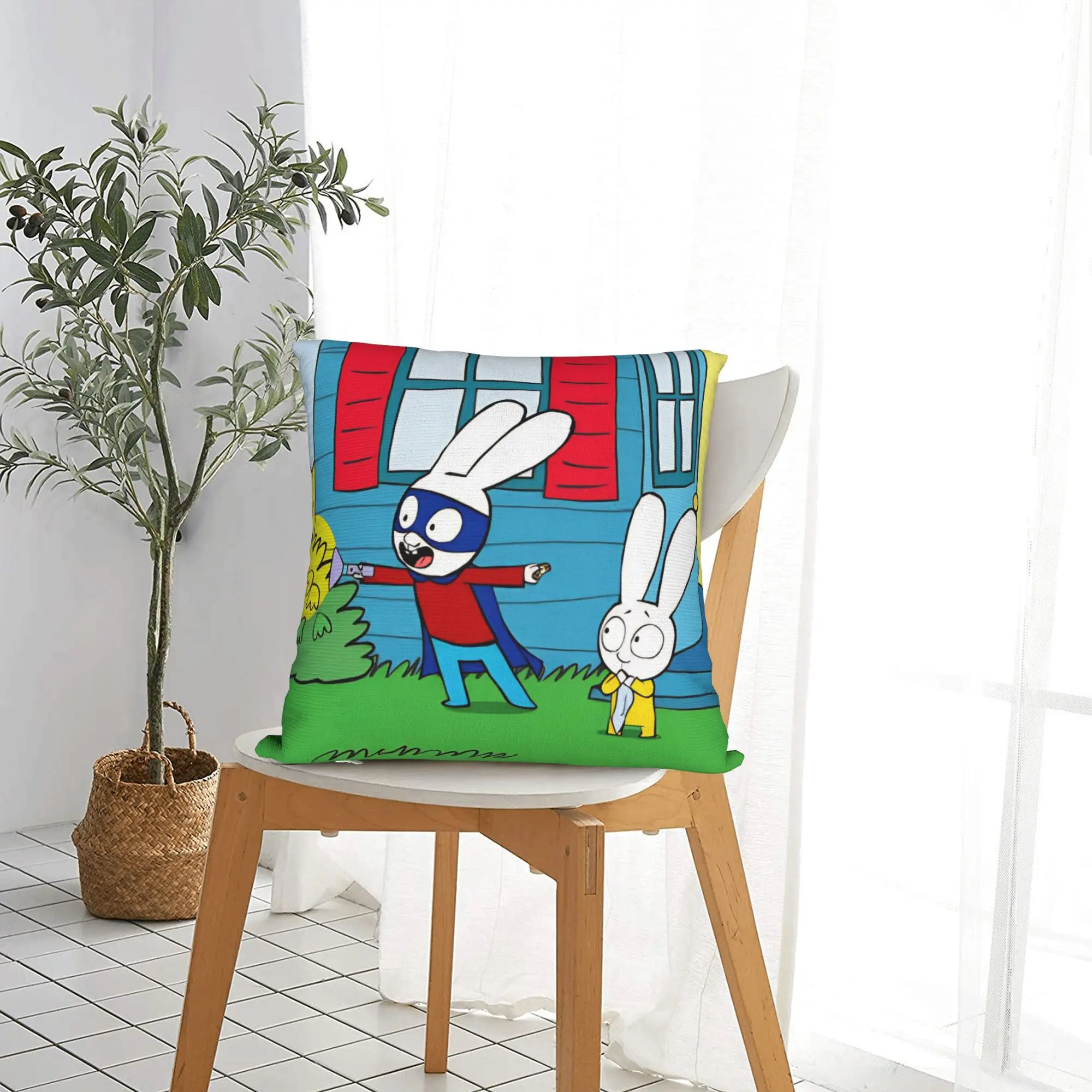 Cartoons Simons Super Rabbit Pillowcase Polyester Cushion Cover Decoration  Pillow Case Cover Home Square 40X40cm