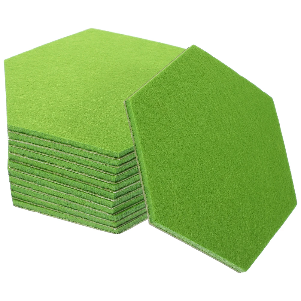 

24pcs Felt Wall Hexagon Bulletin Board Tiles Soundproof Decor Boards White Background Sticker Bulletin Board Wall Art