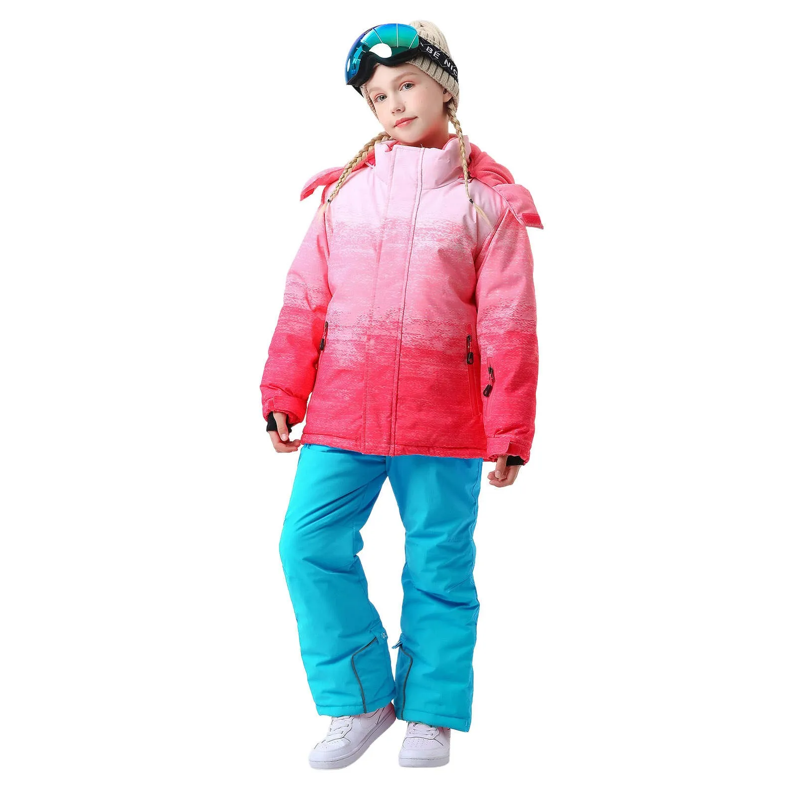 Outdoor Sports Children's Thermal Waterproof Ski Suit Boys Girls Jacket Teenage Kid Skiing Jackets Pants Warm Snowboard Clothing