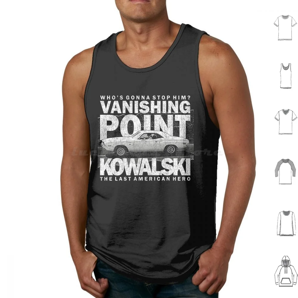 Vanishing Point Tank Tops Vest Sleeveless Canishing Point Kowalski Challenger Eleanor Muscle Cars Movie Classic Film