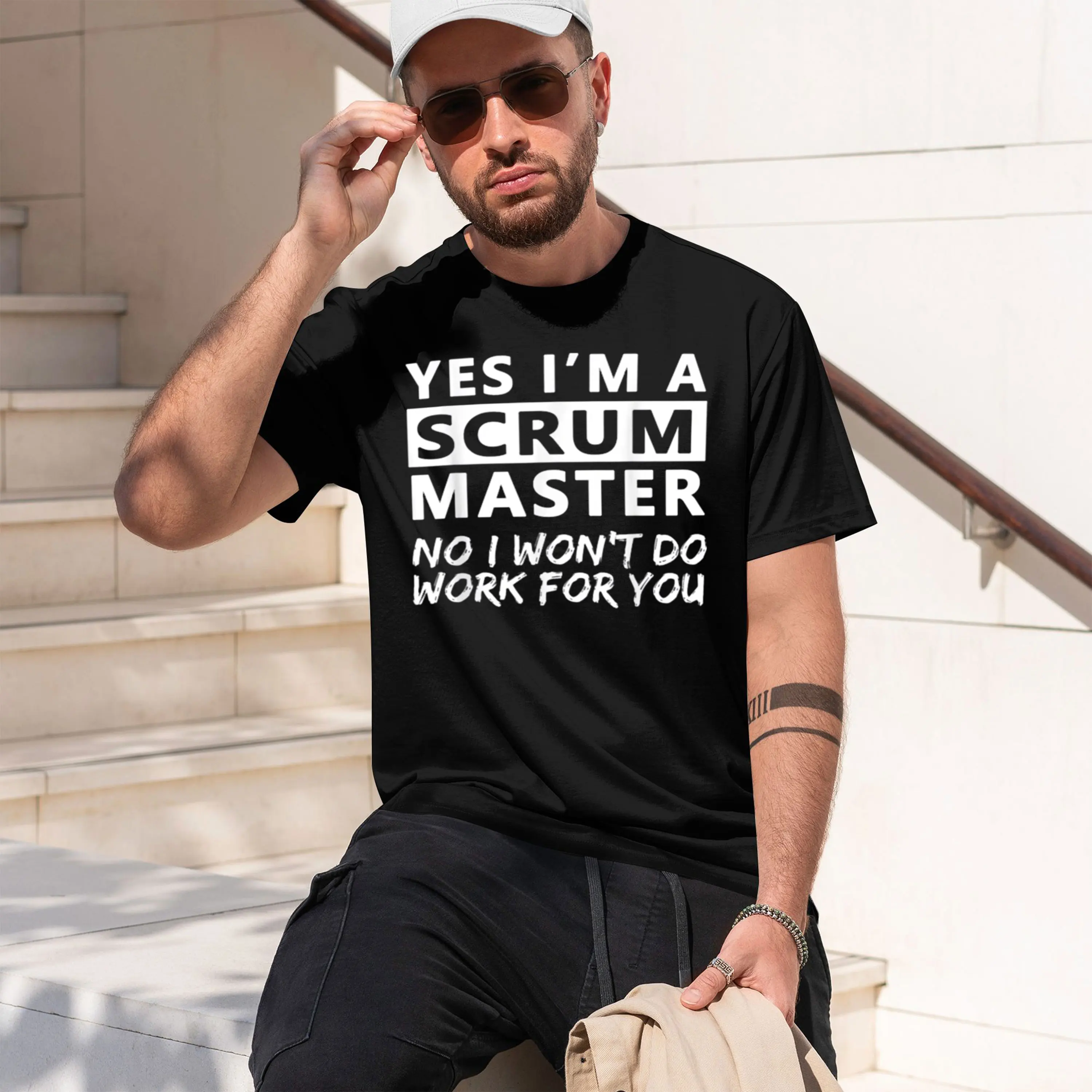 T-shirts pour hommes Scrum Master, vêtements amusants, chemises pour hommes, vêtements pour hommes grande taille, t-shirt à manches courtes ample, nouveauté 2026 M
