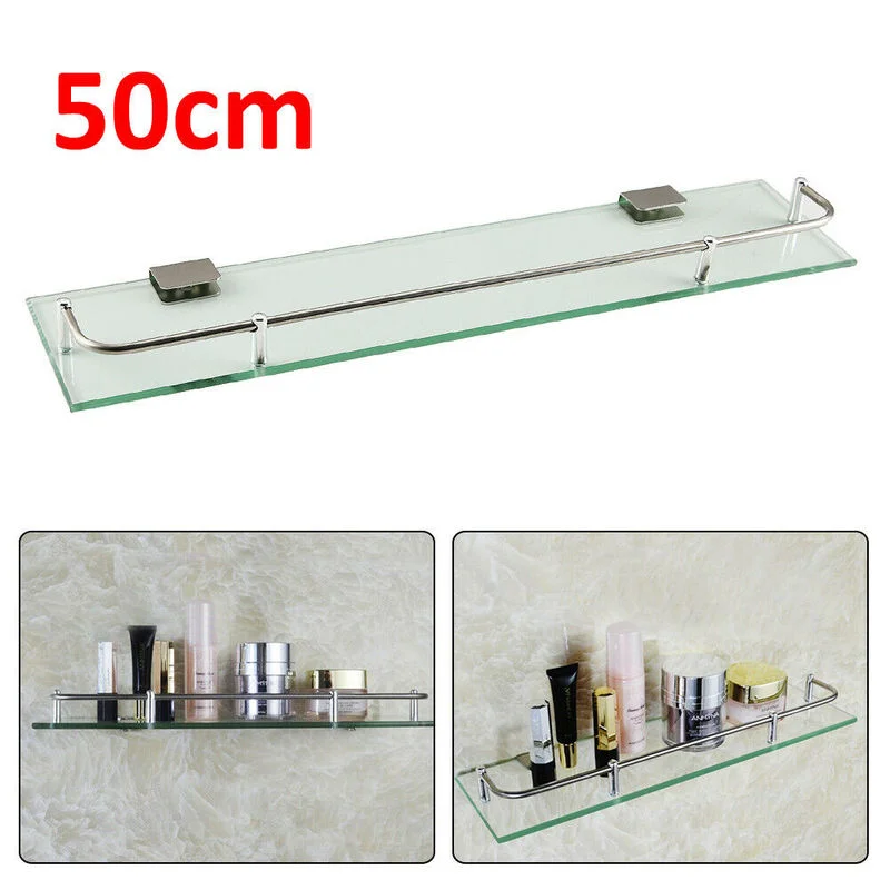 Stainless Steel Bathroom Pendant Shelf, Glass Storage Rack, Shower Corner Shelf, Bathroom Organizer, 40 cm, 50cm