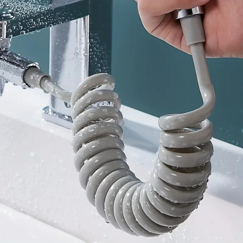 Retractable Shower Spring Hose Bathroom Spring Phone Cord Retractable Shower Head Hose Connecting Pipe Accessories