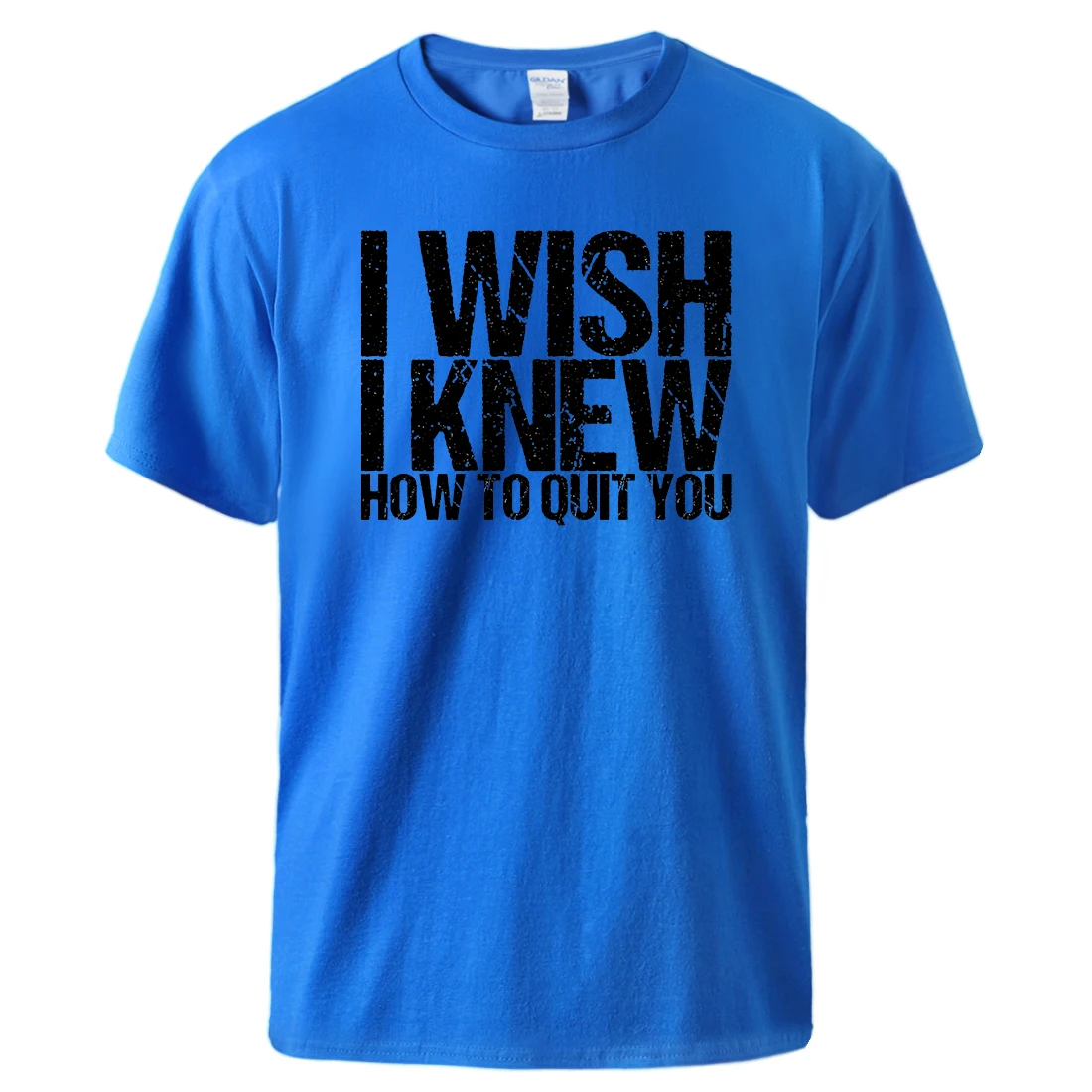 I Wish I Knew How To Quit You Printing Tshirt Men Sport Fashion Cool Tee Shirt Cotton Breathable Clothes Vintage Classic T-Shirt