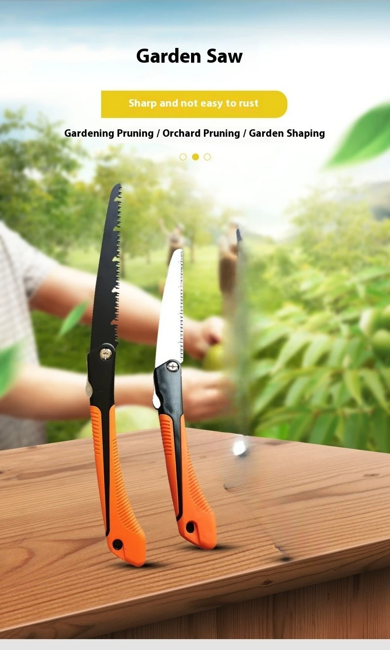 

Outdoor Folding Hand Saw for Gardening Pruning Straight Saw Woodworking Saw Blade Durable Lightweight Garden Tool