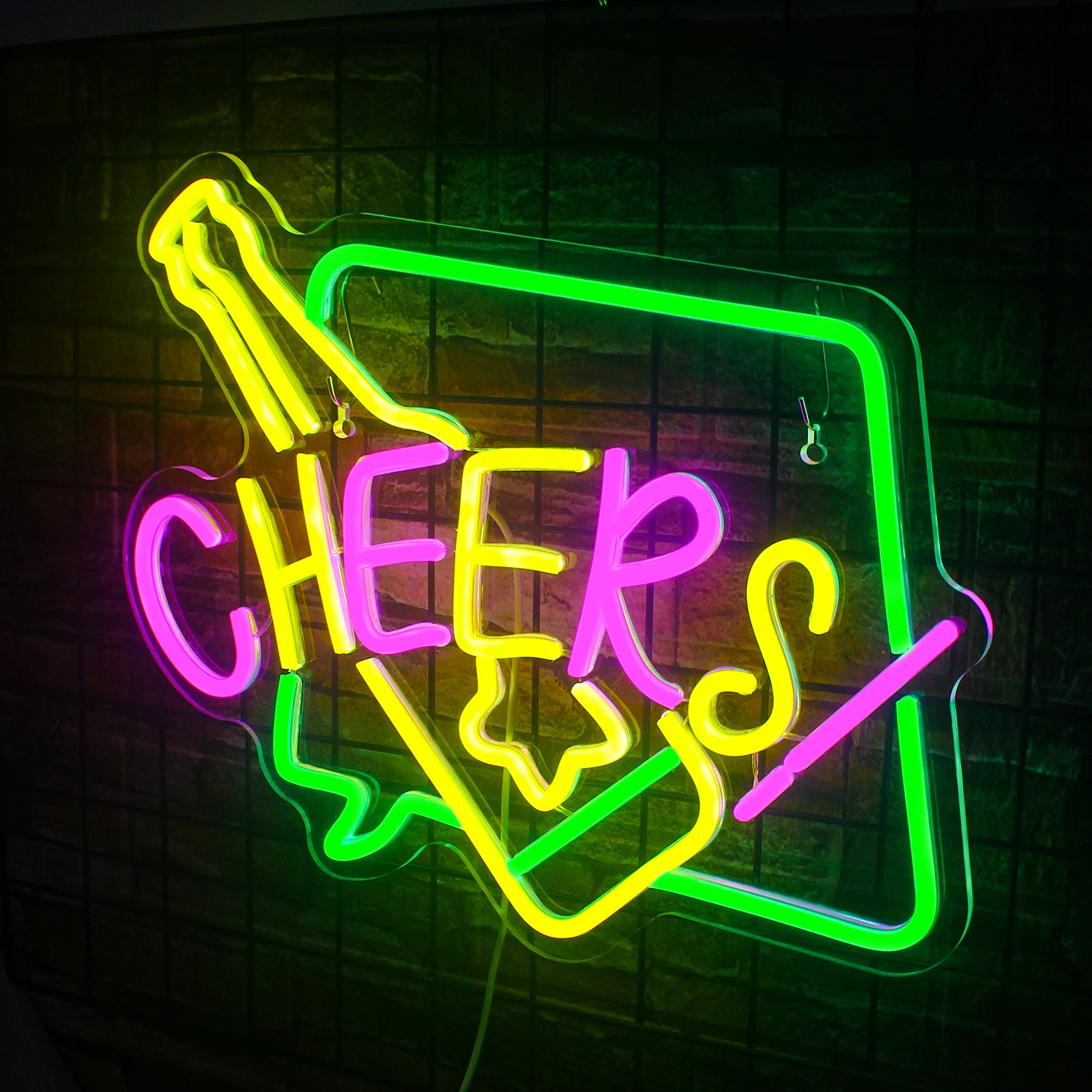 Cheers lampu Neon tanda Bar Led warna-warni lampu Neon untuk dekorasi dinding lampu USB tanda Bar Bar Pub pria pesta bisnis Gua