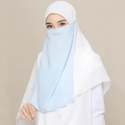 Écharpe de couverture de visage de voile de femmes musulmanes, Niqab, casquette Hijab, bande de sauna islamique Burqa, châles ronds de turban, vêtements de sauna traditionnels de prière de Ramadan