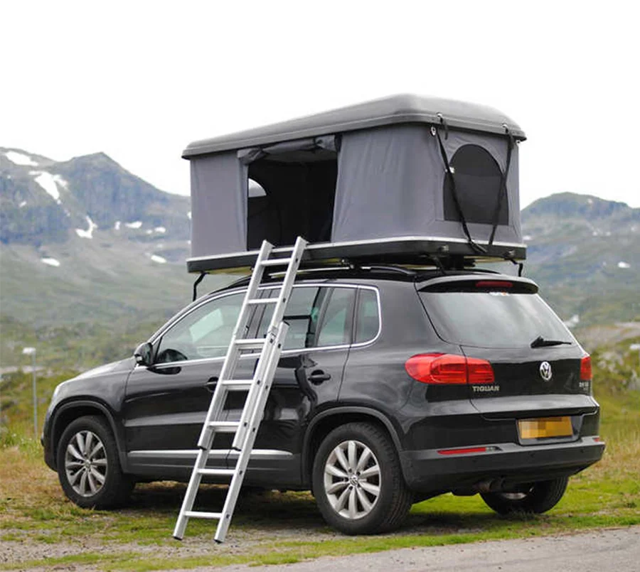 truck camping automatic roof tent, hard shell roof tent, car roof tent