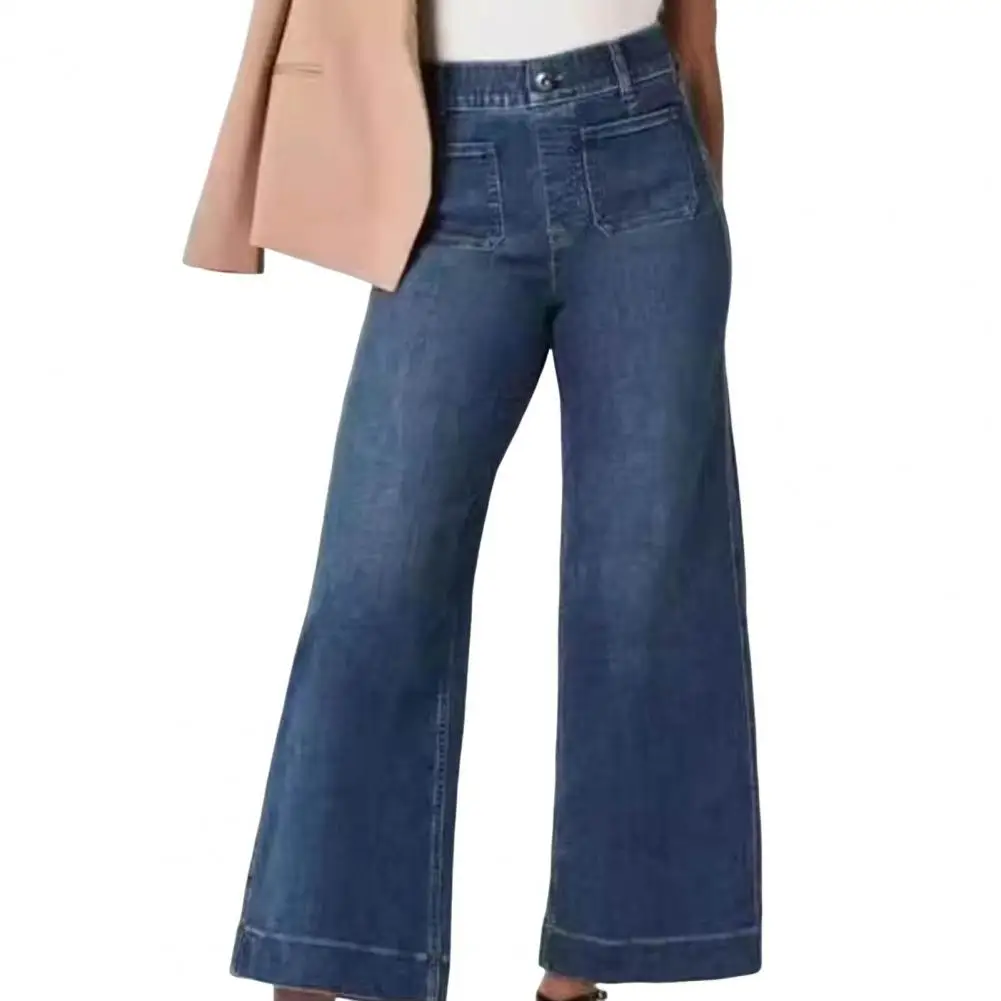 Wide Leg Jeans Woman Casual Loose Low Waist Denim Pants Boyfriend Cropped Baggy Jeans With Pockets Denim Jeans