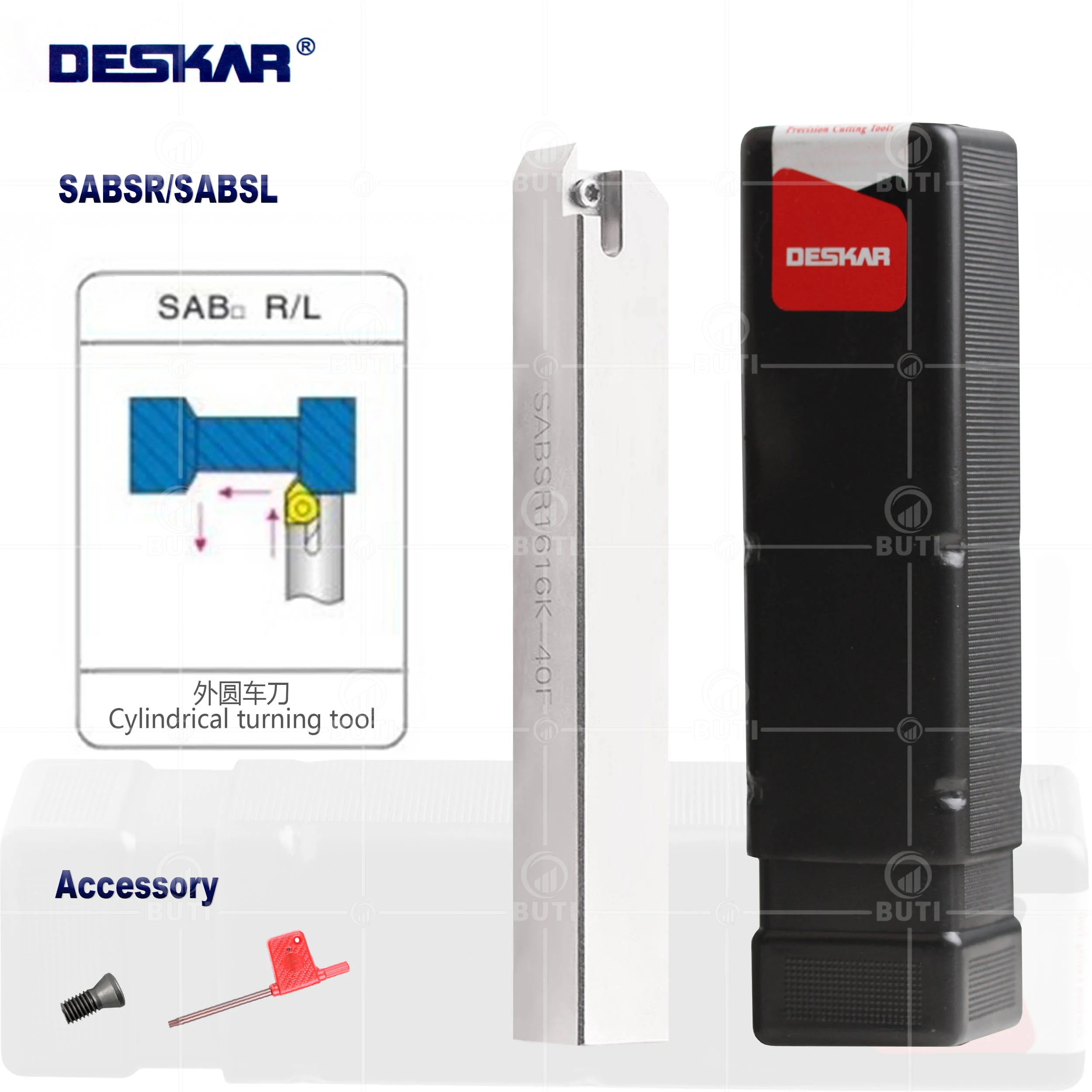 

DESKAR 100% Original SABSR0808/1212/1616/2020 SABWR1010/1212/1616 CNC Lathe Cutter White Tool Holder For Walking Machining Tools