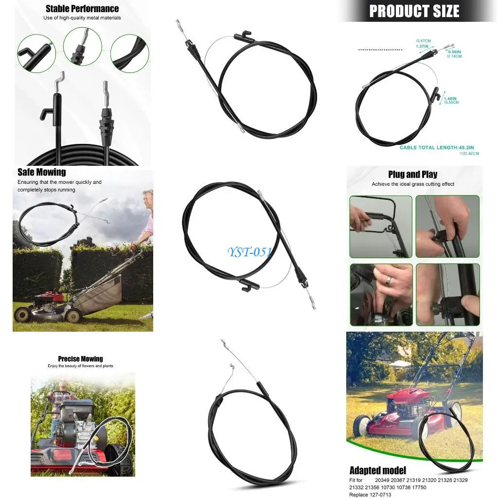 

E15A 127-0713 Mower Electrical Harness Shock Absorbing Cable Management For 20349 20367 21319 21328 21320 21332 21356