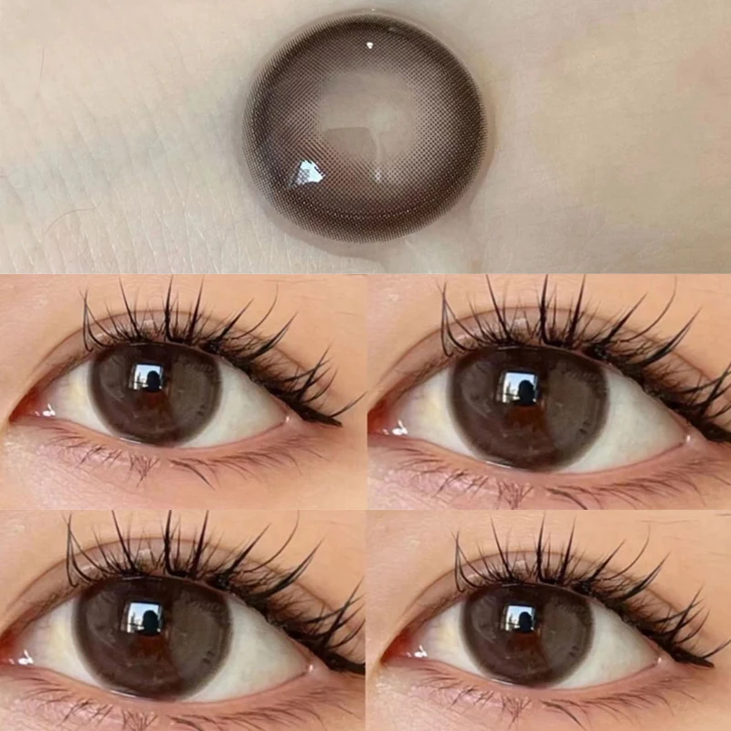 MILL CREEK Color Contact Lenses Large Diameter Myopia Lenses with Diopters Enlarge Bright Cosmetic Power Lenses Make Up for Eyes