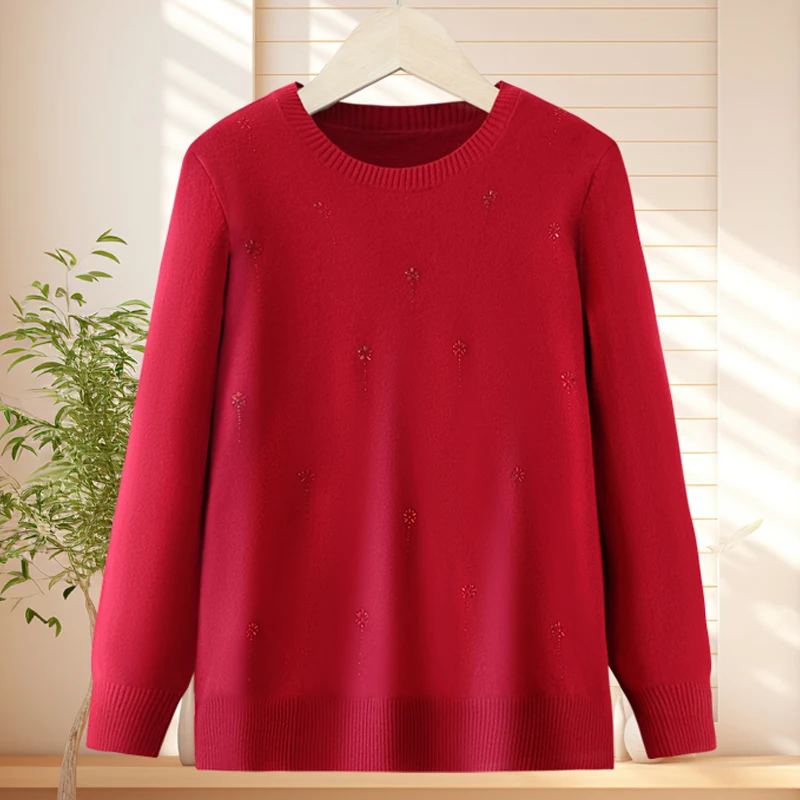 Elegant Large Size Tops Women's Sweater and Jumpers Casual Long Sleeve Oversize Sweaters