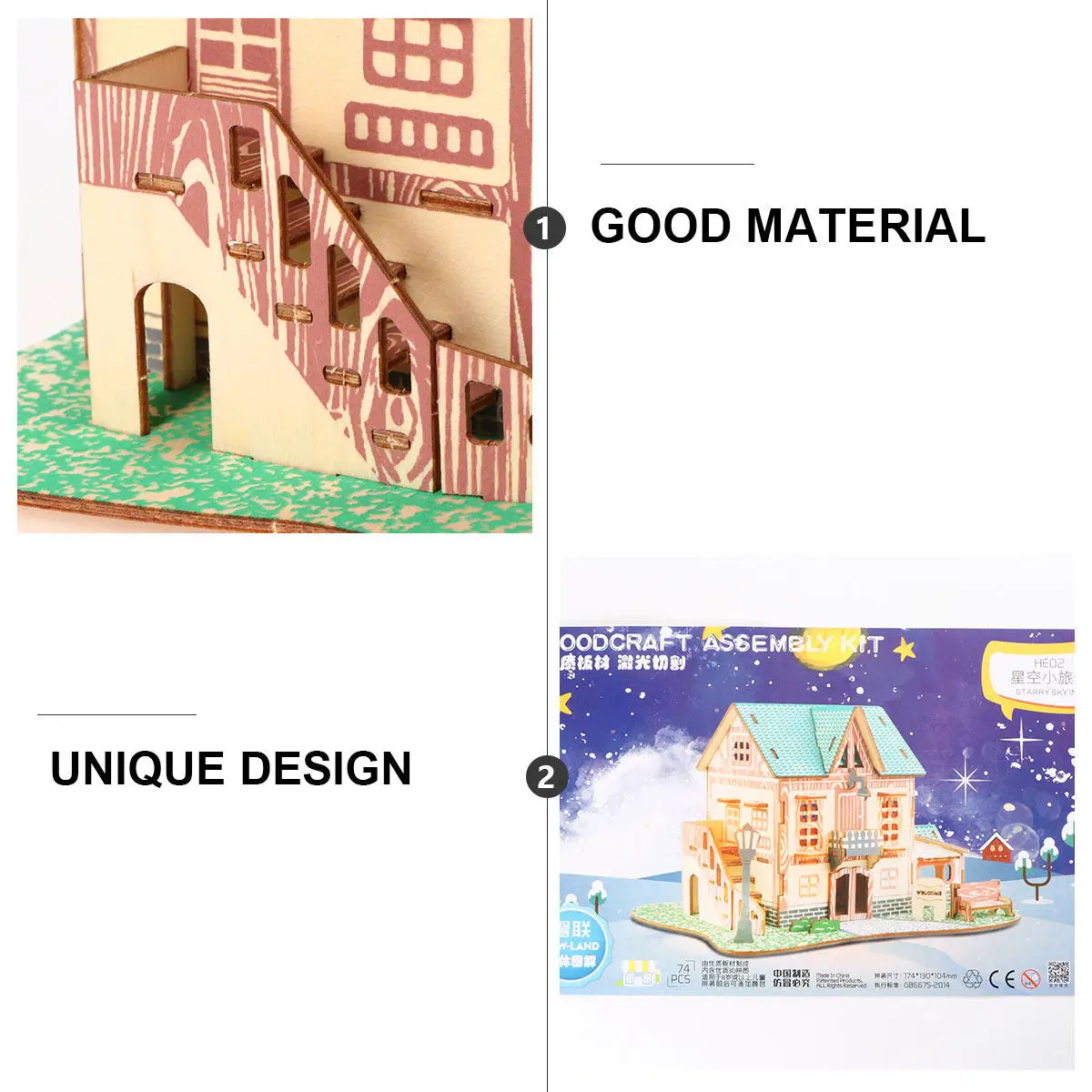 

Educational 3D Wood Puzzle DIY Assembly Kit for Children Promotes Shape Color Differentiation Hand Eye Coordination