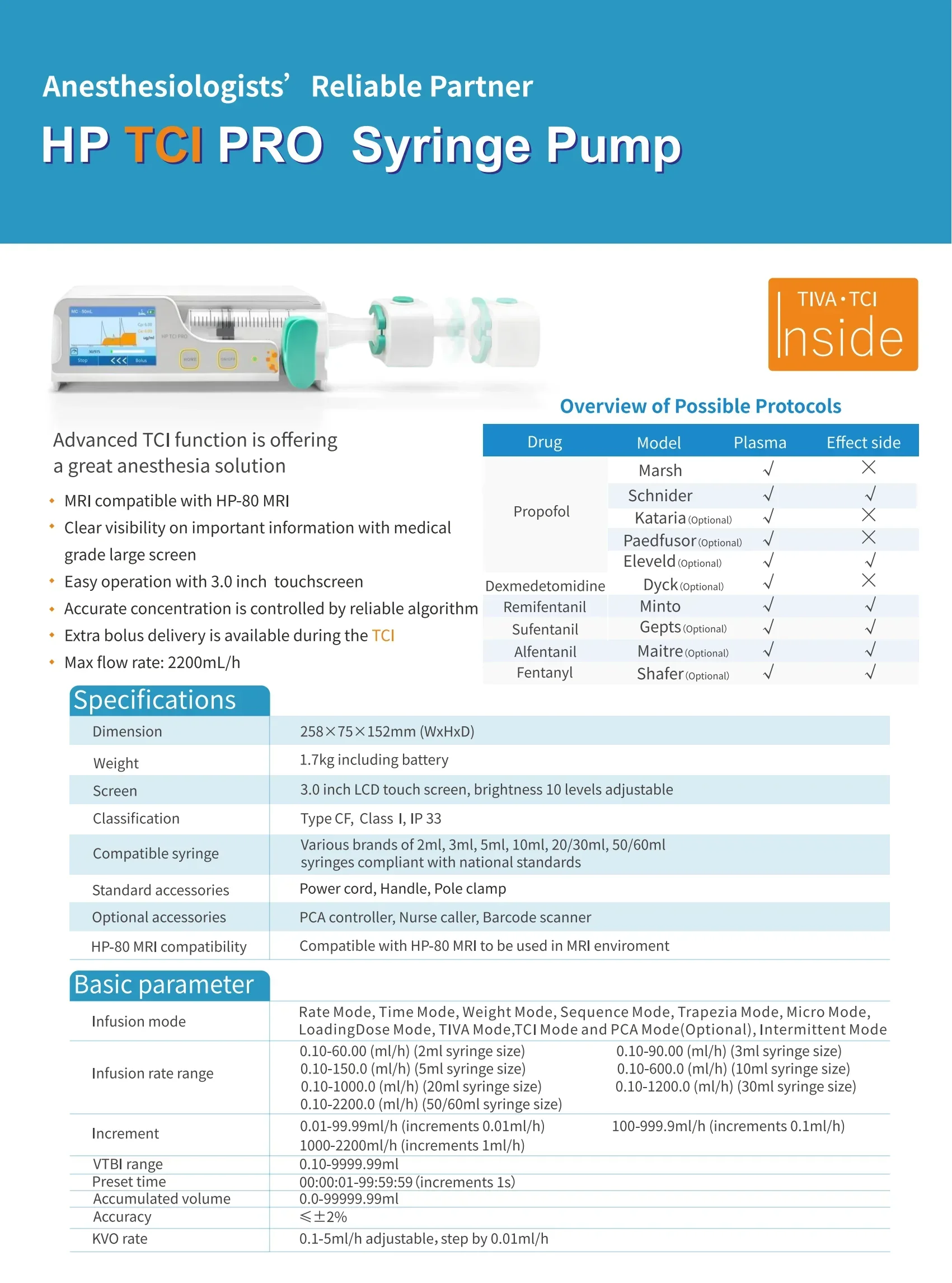 Portable Intelligent Medical Pump Pro