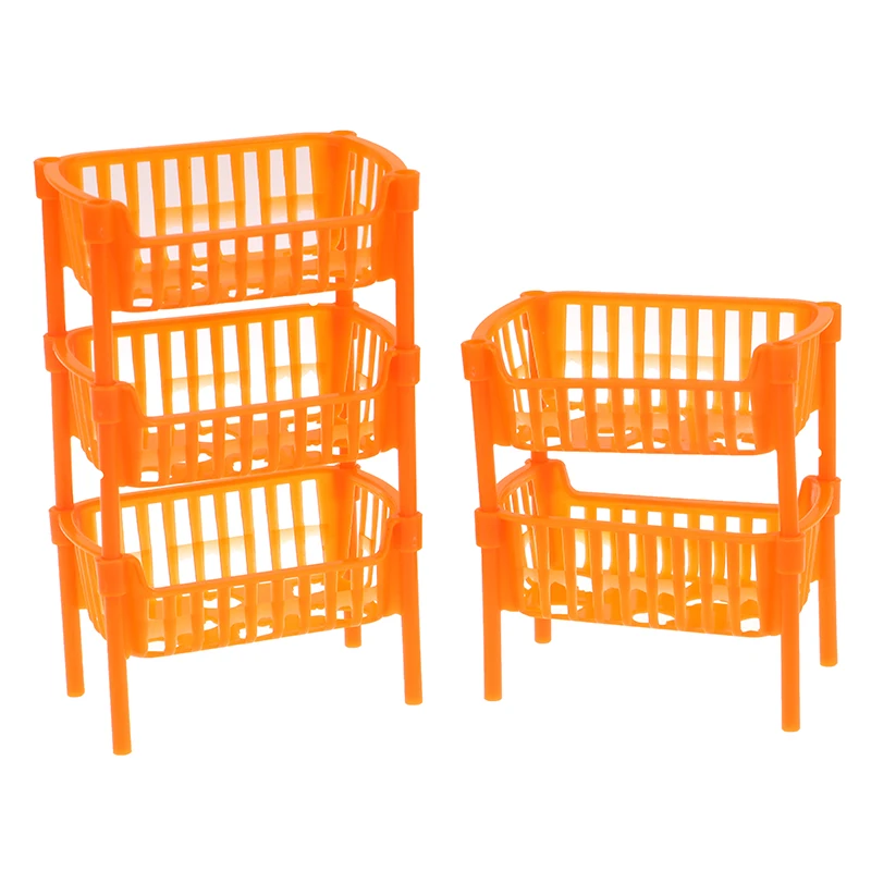 5Pcs 1/12 Dollhouse Mini Stackable Storage Baskets Model Dollhouse Furniture Decoration Dolls House Kitchen Decor Accessories