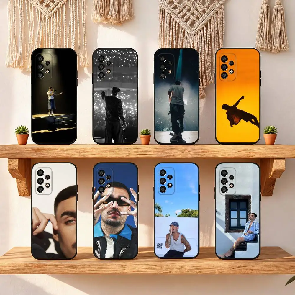 Singer R-Rels B Phone Case For Samsung Galaxy S25 S24 S23 S22 S21 S20 S10 S10E Ultra Plus FE Note 20 Ultra Black Cover