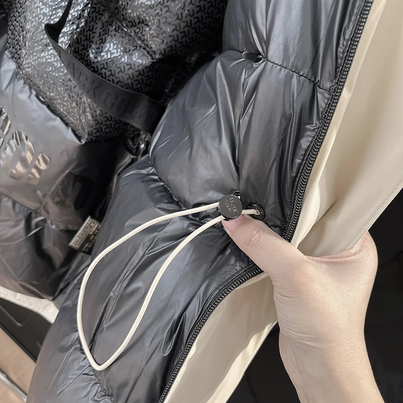 ex مكافحة الرياح مقاوم للماء الأبيض Du أسفل شغل سترة التزلج Jaet تسلق معطف الخصر مقصوص سترة واقية في الهواء الطلق #3