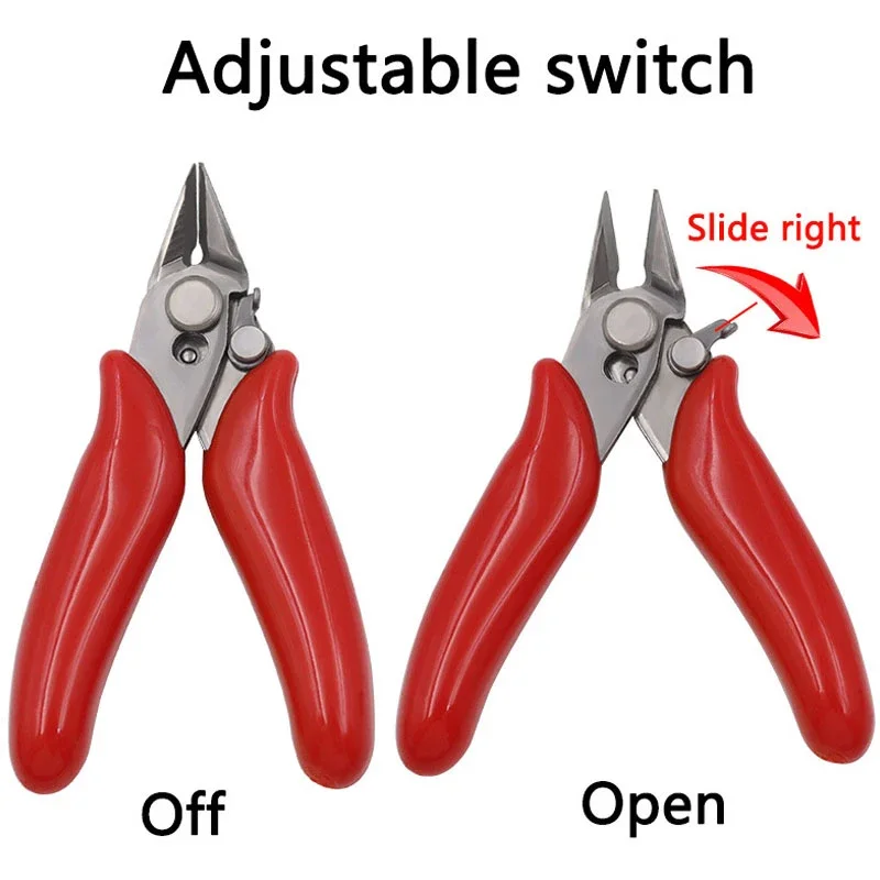 3.5 Inch Diagonal Mini Pliers Small Soft Cutting Electronic Pliers Wire Cutters Wire Insulated Rubber Handle Model Hand Tools