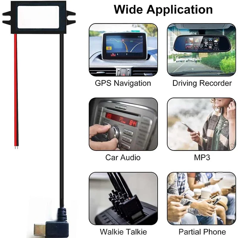 8-90V 12V 24V 48V 60V 72V 90V to 5V 5A DC DC Step Down Converter 25W Type-C USB Micro Buck Power Supply Mobile Phone Charging