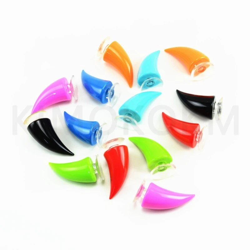 Motorcycle Helmet Universal suction Decoration Devil Horn Colorful Motorbike Bicycle Decoration Helmet Stickers Accessory