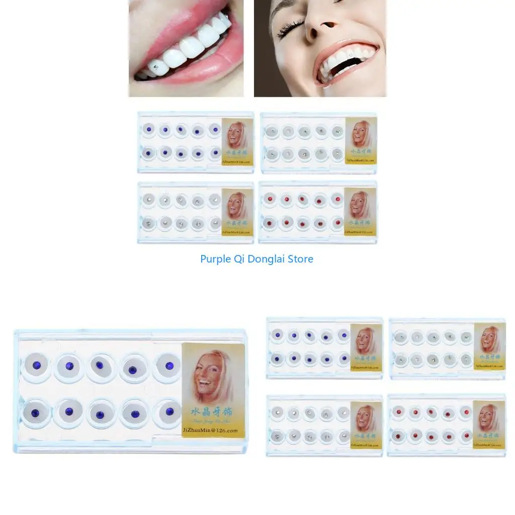 L21E Tooth Jewelry 10pcs Tooth Crystal Ornaments for Nails Decor Tooth Decor