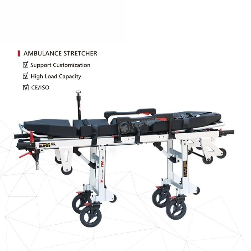Automatic manual hospital equipment Medical ambulance trolley Emergency patient transport stretcher (for ambulances)