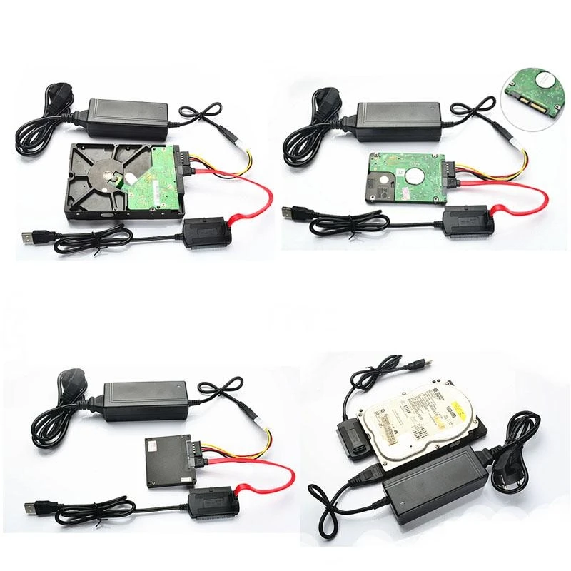 

USB 2.0 to IDE Sata Converter Adapter with Cable for 2.5 3.5 Hard Drive Disk HDD Plug & for Play No Driver Needed