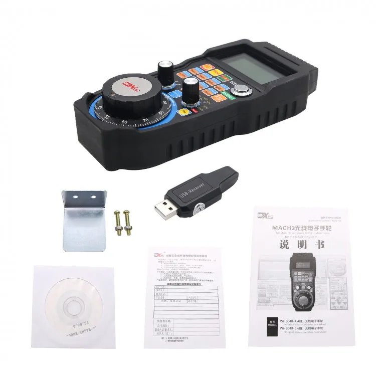 

CNC MACH3 Wireless Electronic Handwheel 4-Axis Manual Controller USB Handle MPG