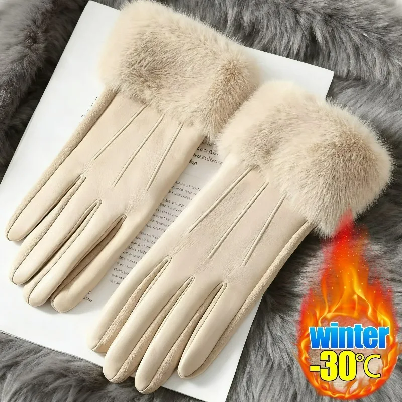 Womens Leather Glov… - image