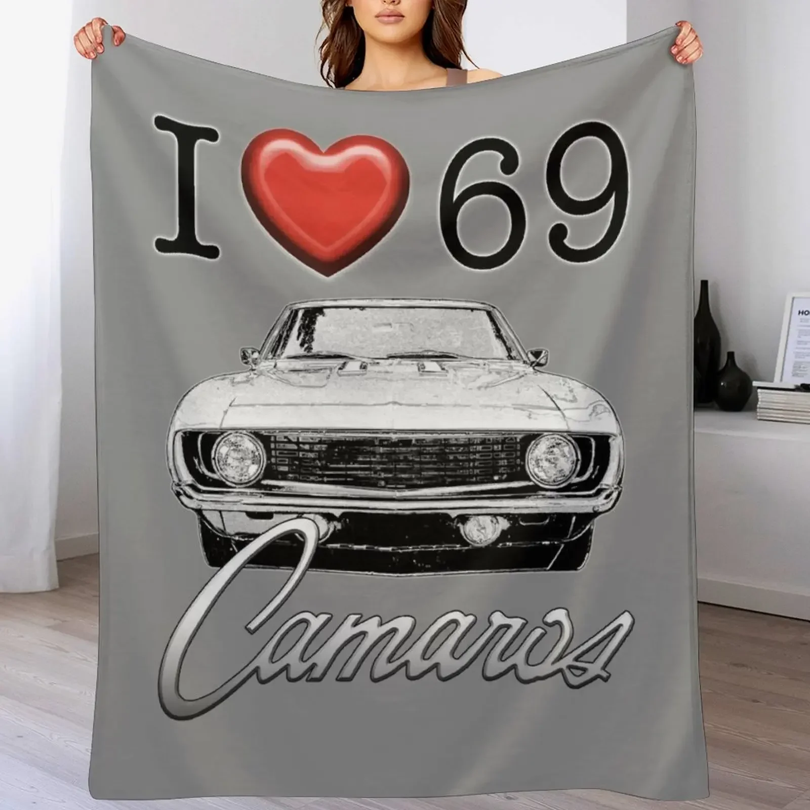 

I love 69 Camaro Throw Blanket Tourist Polar Blankets