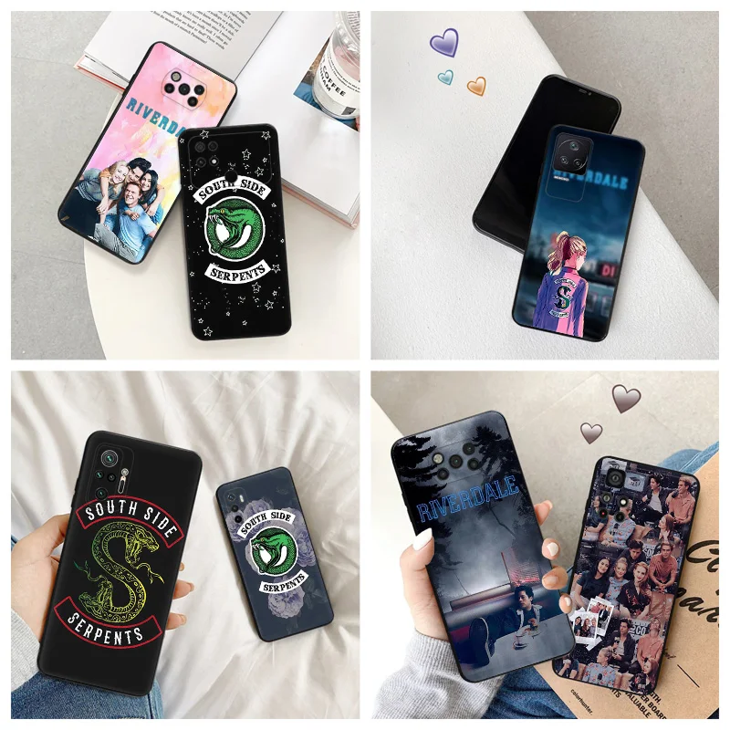 Silicone Black Phone Case for Xiaomi Mi Poco C61 F5 F4 GT F3 F1 X4 X3 X5 M3 M4 Pro M5 M5S C51 C50 C40 Riverdale Serpents Cover