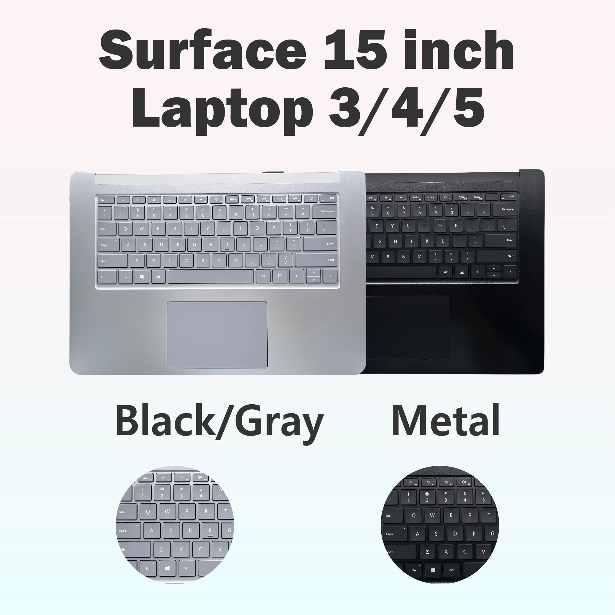 

For Microsoft Surface Laptop 3 / 4 / 5 Gen 15 inch High Quality Keyboard 15.0"inch Black/Grey Keyboard High Quality 100% Worked