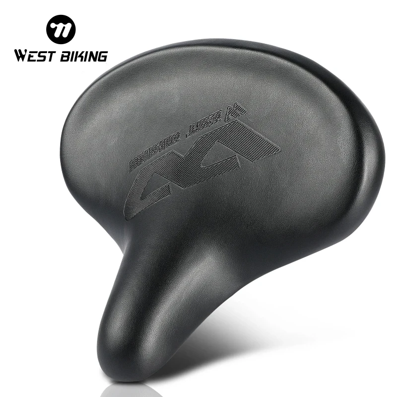 

WEST BIKING Widen Bicycle Saddle Comfortable Shock Absorption MTB Road Bike Cushion Ergonomic Big Butt Seat Bike Accessories