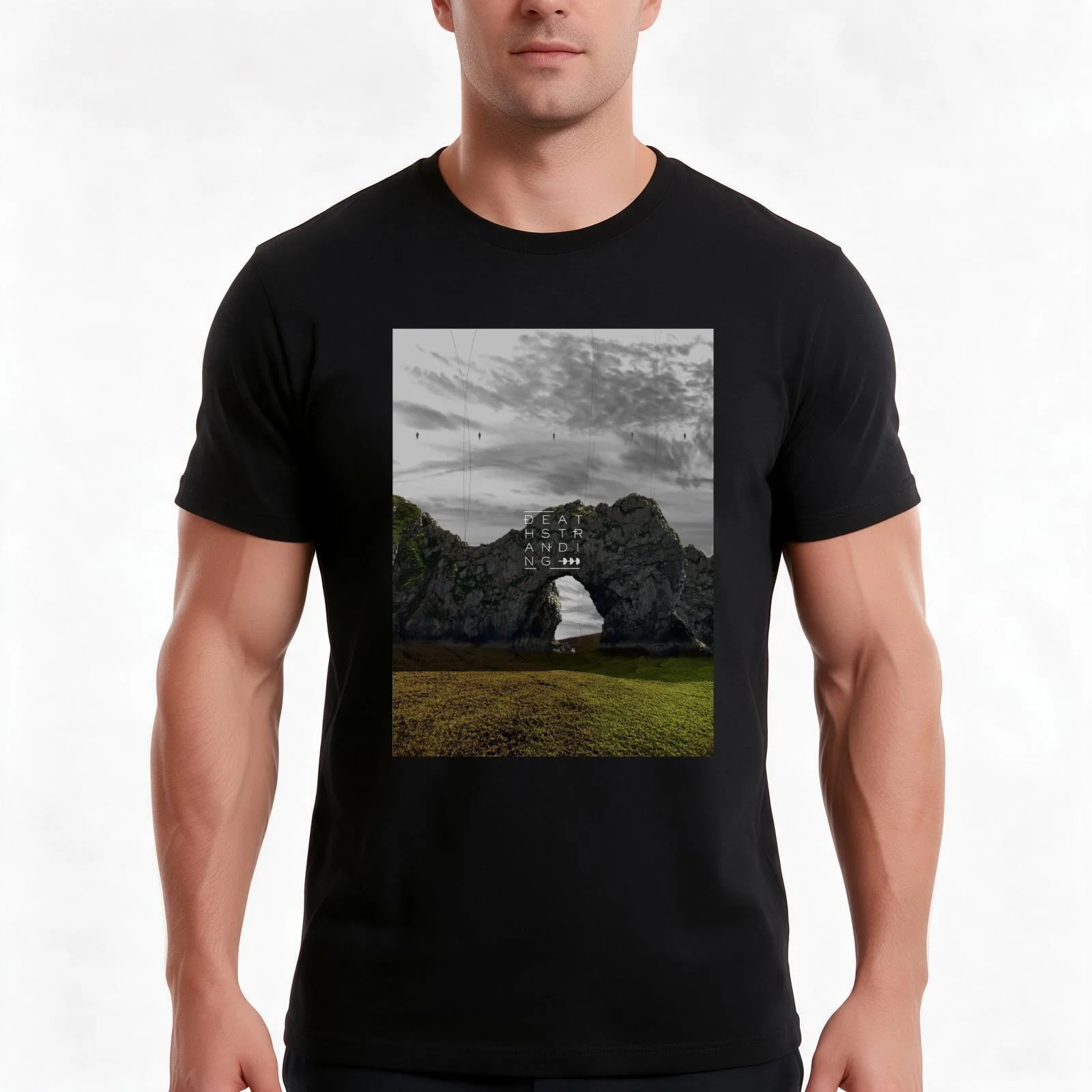 Death Stranding Poster T-Shirt Summer Casual Cotton Tee Oversized Streetwear Tops Vintage Graphic Print Unisex Men Women