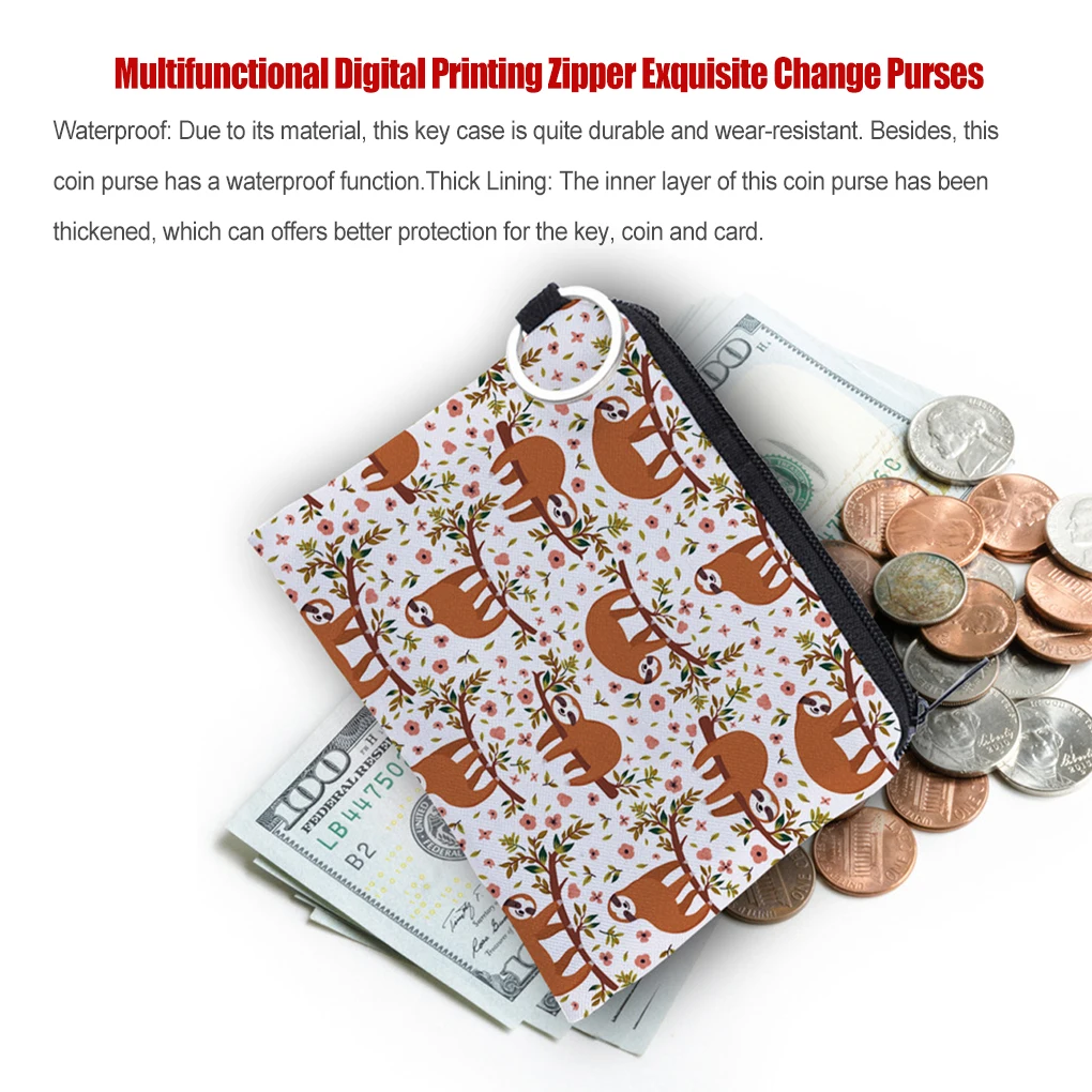 

Change Purses Multipurpose Earphone Organizer Card Cases Key Case Polyester Coins Wallet Waterproof Coin Purse