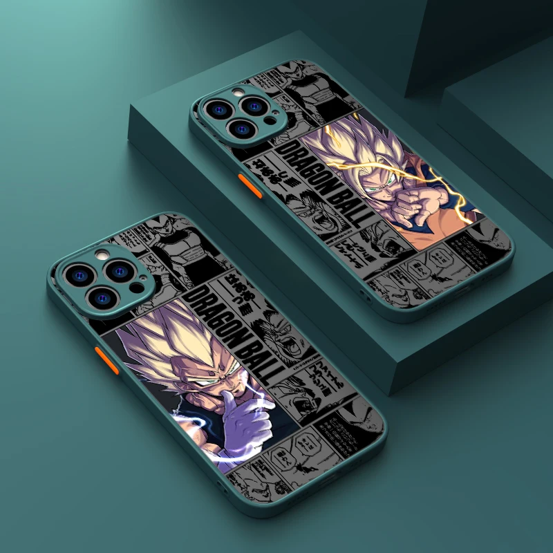 D-ragon B-all Vegeta For Apple iPhone 14 13 12 11 XS Mini Pro Max 8 7 6S 6 XR X Plus Frosted Translucent Phone Case