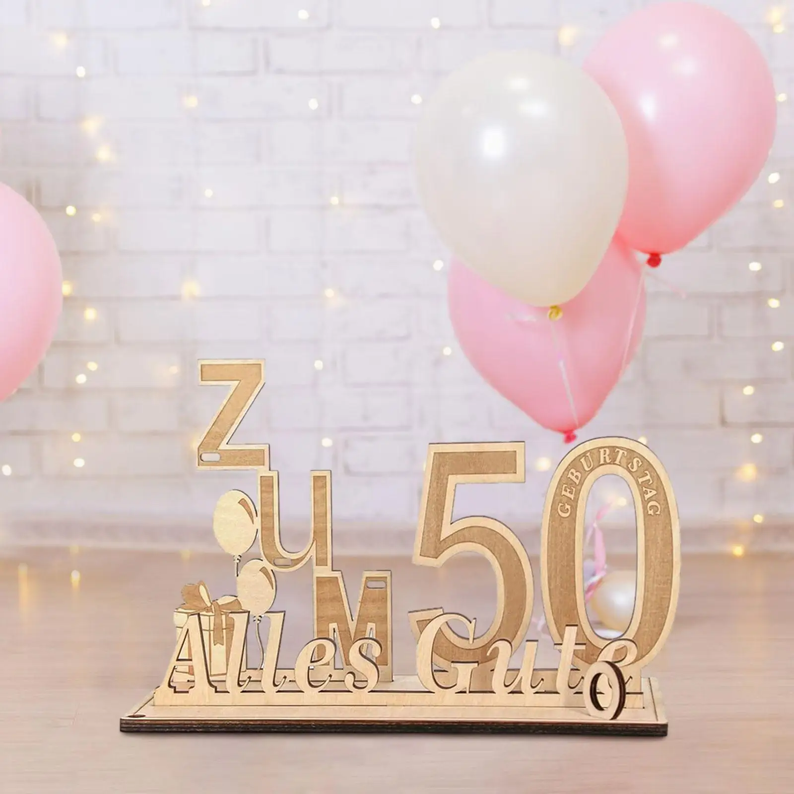 50TH Birthday Money Gift Holder/ Guestbook Plaque Table Decoration/ Table Centerpieces Sign Tabletop Ornament for Women Men