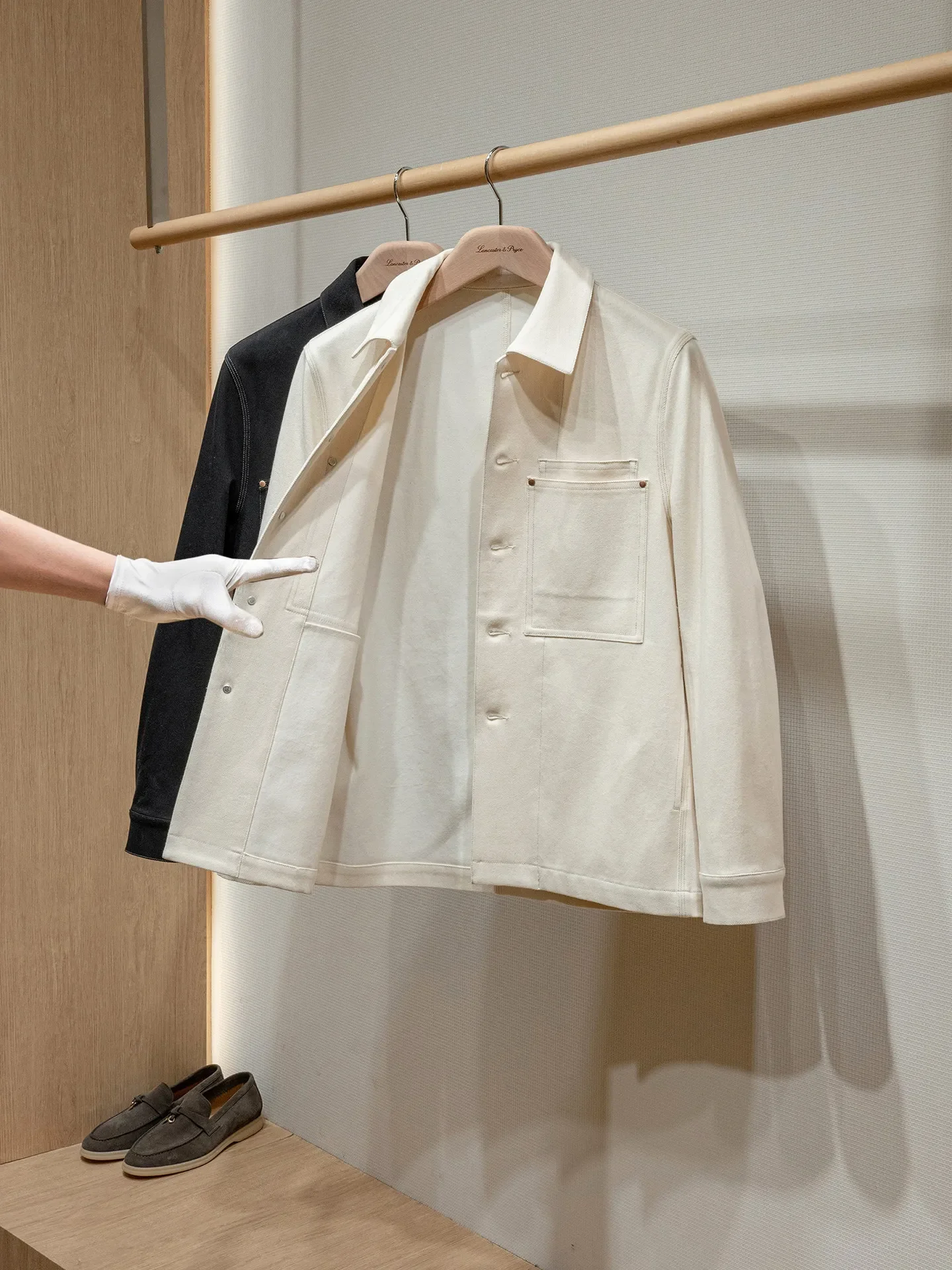 14 oz eco-friendly cotton, contrasting thread French tooling lapel denim jacket