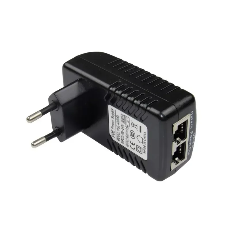 DC48V 0.5A CCTV Active PoE Injector Ethernet Power Adapter for IP Camera Power Pin 4/5(+) 7/8 Compatible with IEEE802.3af