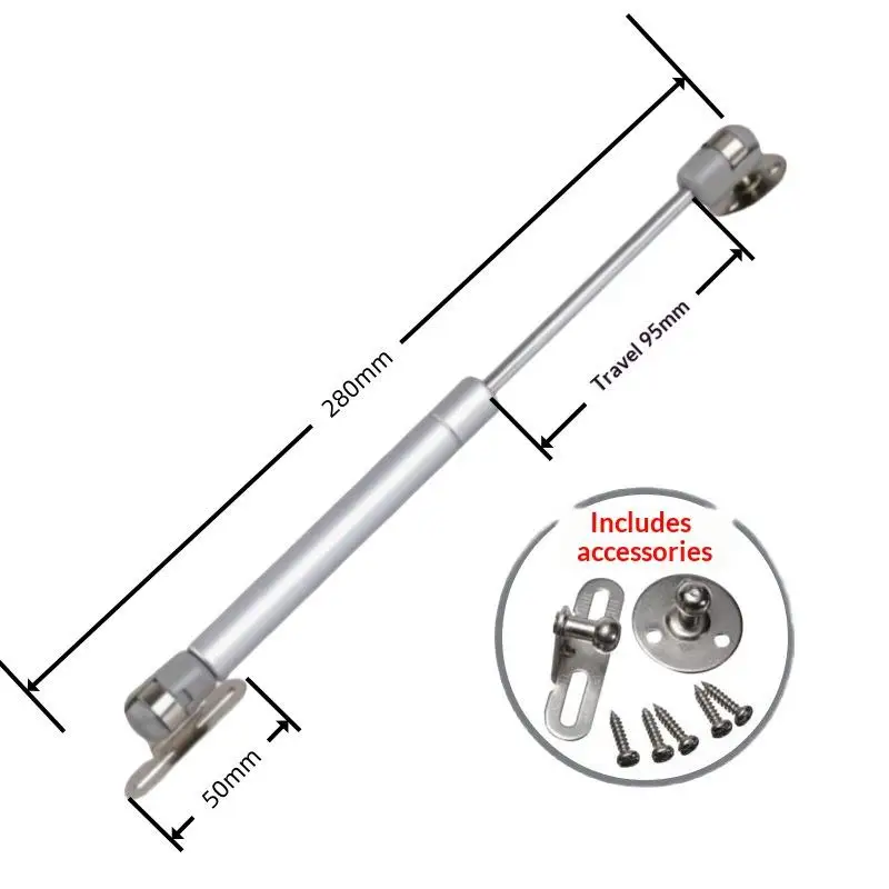 Furniture Hinges 20N-200N Gas Struts Cabinet Hinge Gas Spring Stay Kitchen Cupboard Door Lids Lift Pneumatic Support