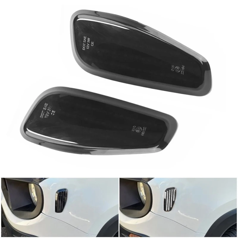 2pcs Smoked Lens LED Side Marker Lights for Jeep Renegade 2015-2023