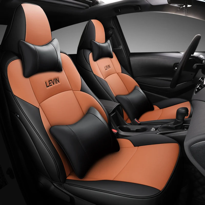 

Car Seat Covers for Toyota Corolla Levin 2019-2024 Sedan Waterproof PU Leather Protection Compatible Airbag Interior Accessories