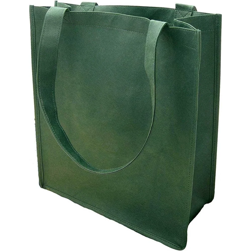 

Travel Totes, Shoulder Bag Totes 15" x 13" x 6" Gusset Shopping Bag (12, GREEN)